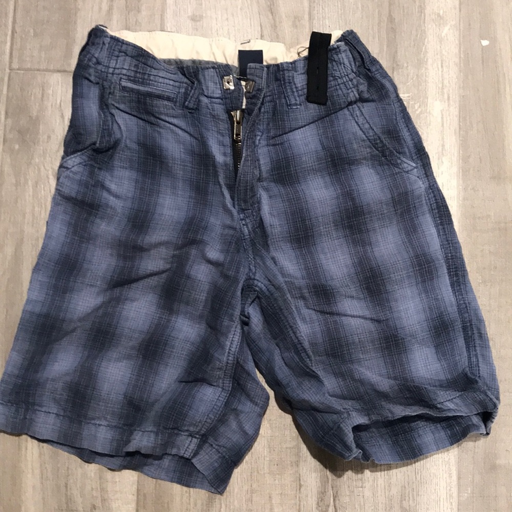 Gap Kids blue plaid shorts